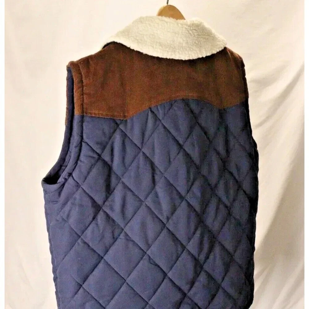 Original weatherproof vintage vest corduroy quilted men's size‎ xl blue brown